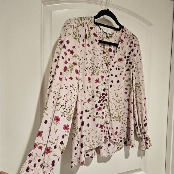 Joie Flowered Pink 100% Viscose blouse. Small #31 - Picture 6 of 6